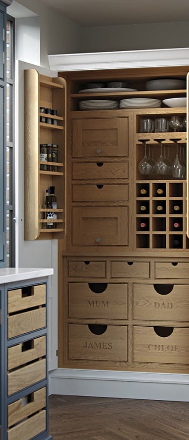 pantry for a bespoke kitchen design