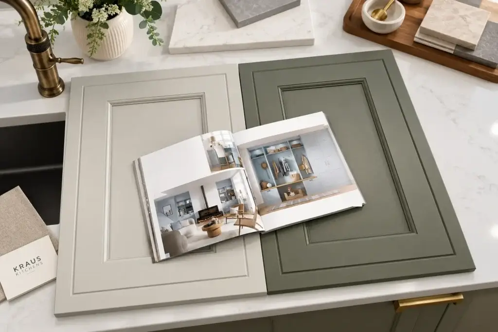 Kraus Kitchens showroom shaker door collection display
